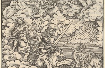 A négy apokaliptikus ló, 16. századi fametszet