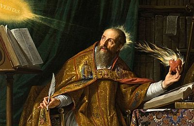 Szent Ágoston festményen