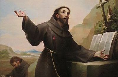 Assisi Szent Ferenc festményen